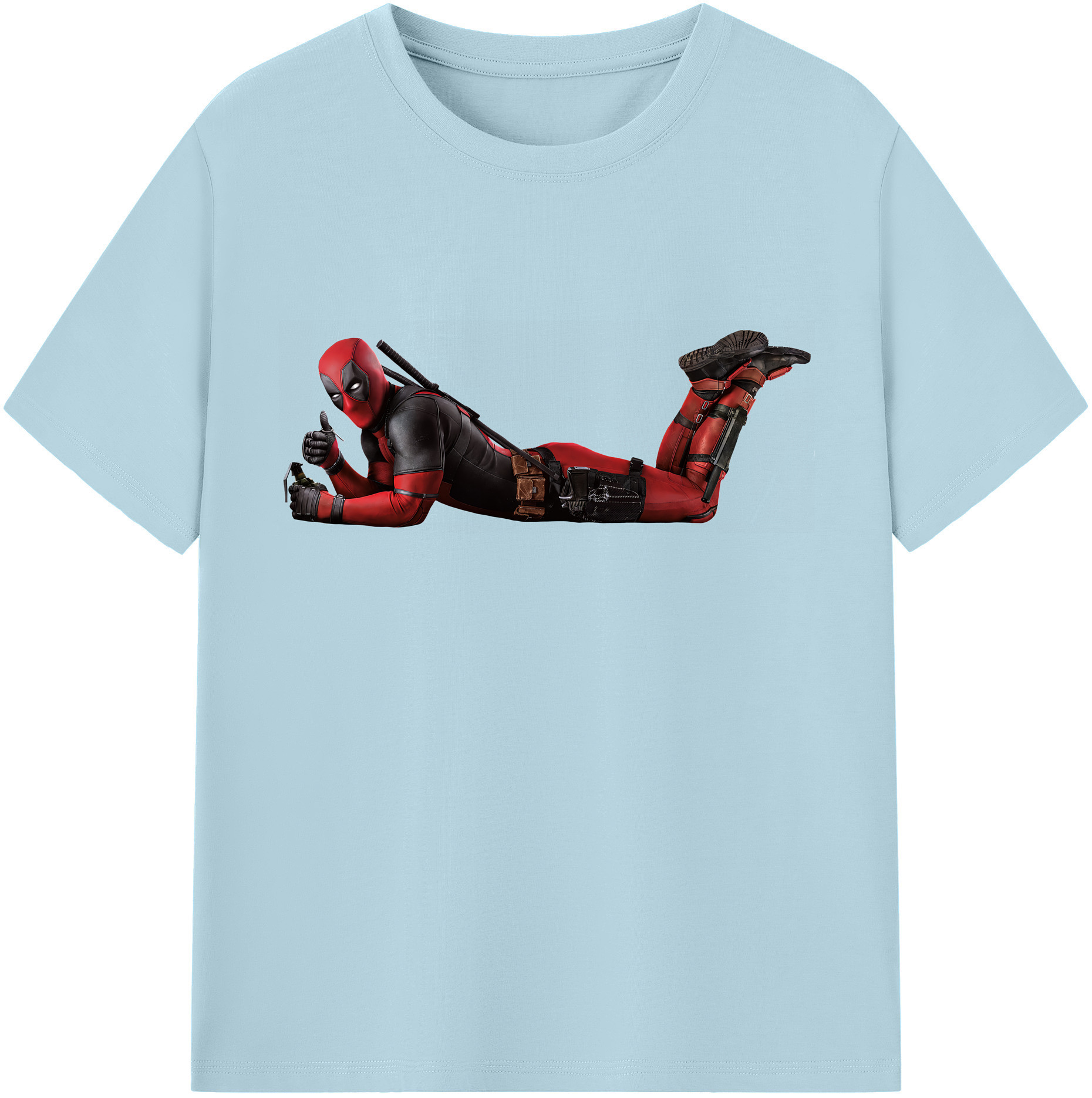 （画像用） Deadpool デッドプール 綿100％半袖Tシャツ（フロントプリント）